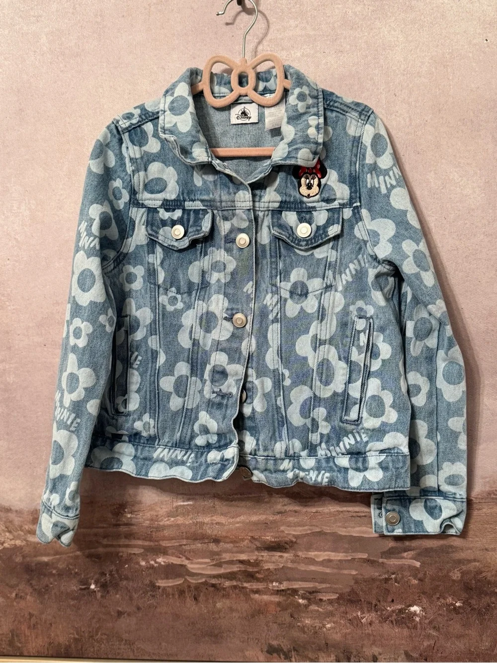 Disney Girls Minnie Mouse Denim Jacket Size M ( 7-8)